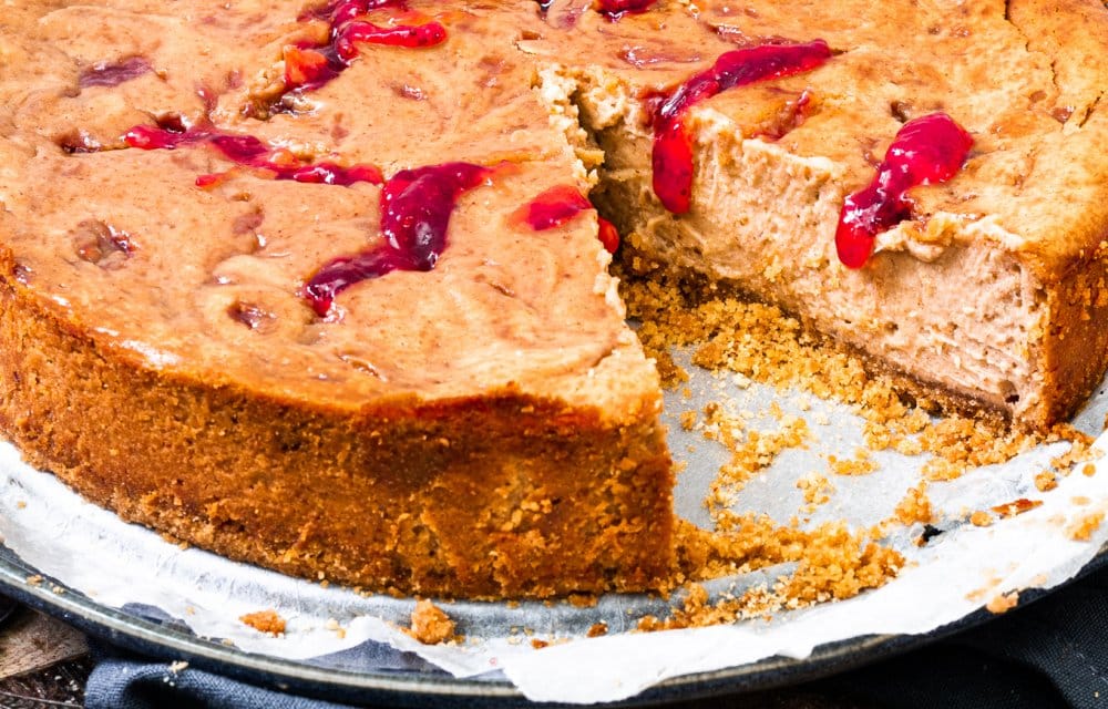 Peanut butter & jelly cheesecake