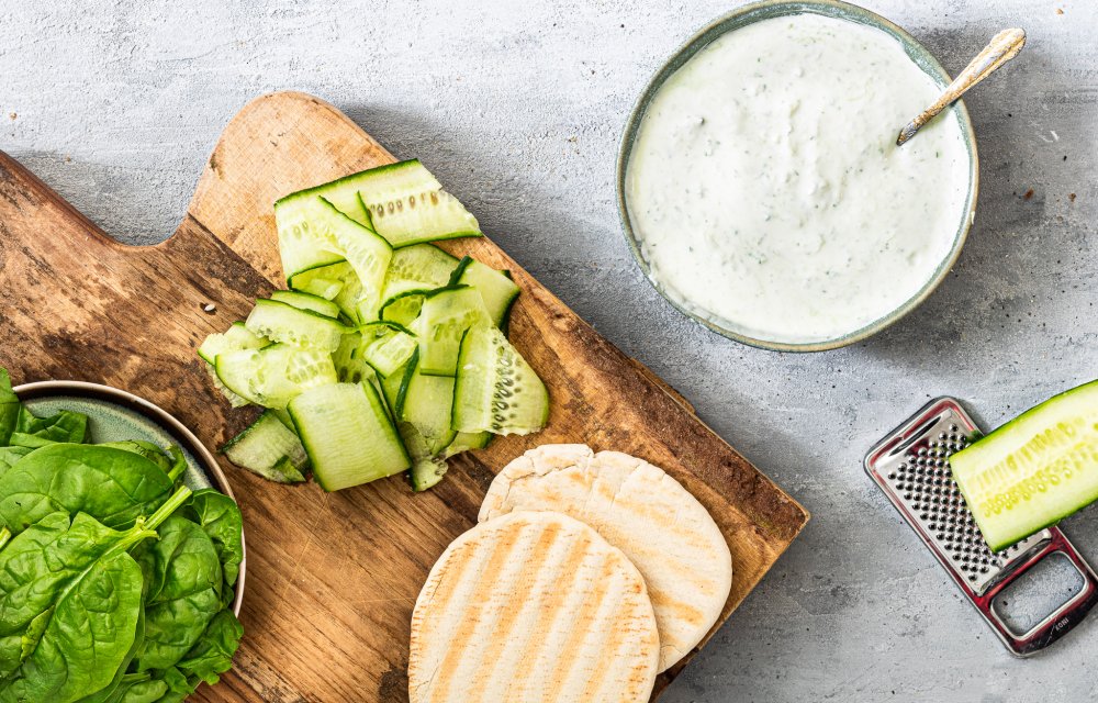 Pitabroodjes met geroosterde kikkererwten