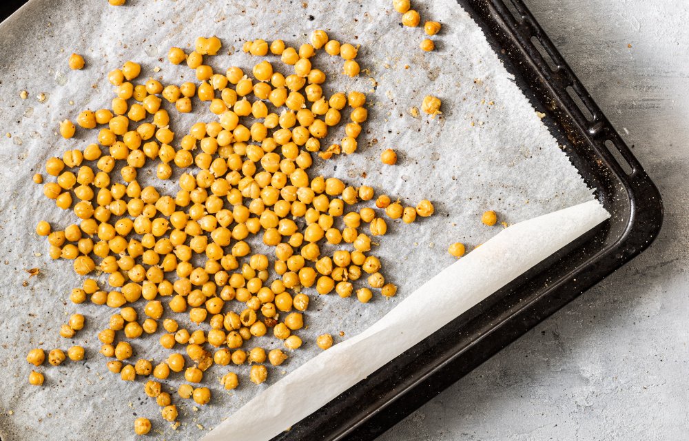 Pitabroodjes met geroosterde kikkererwten