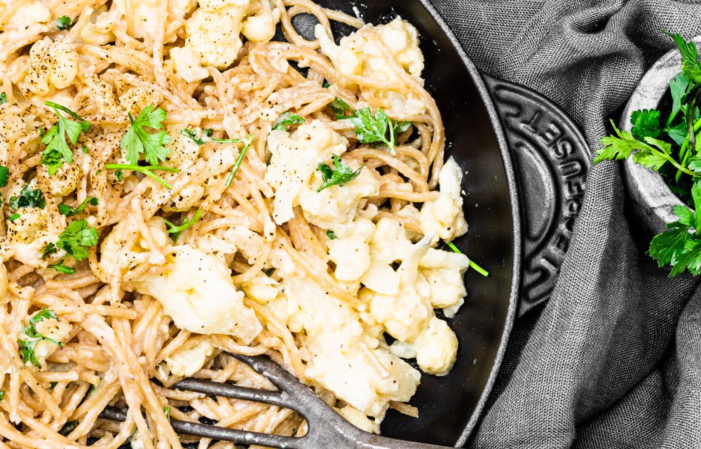Romige pasta met bloemkool