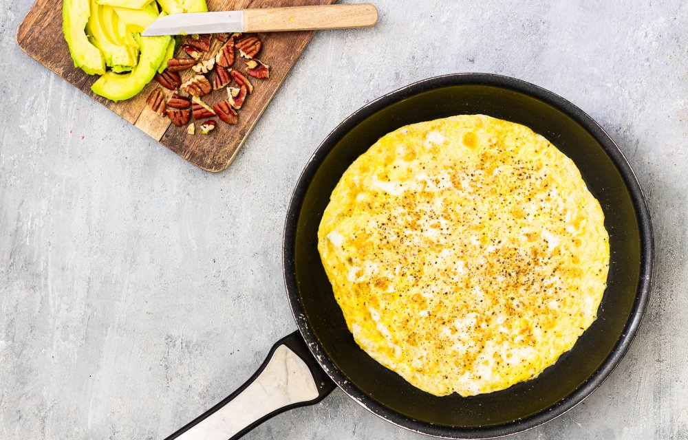 Eiwraps met rode biet en geitenkaas