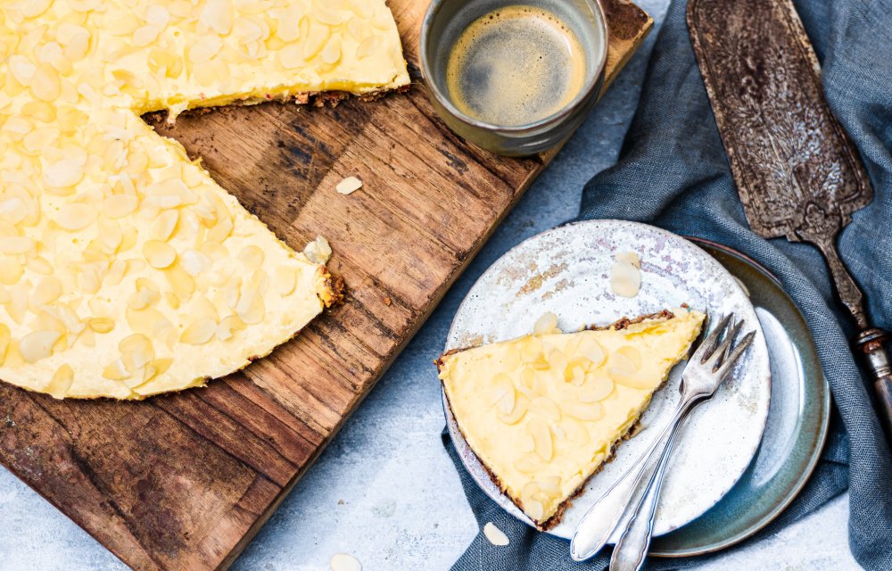 Gezonde ontbijttaart met mango