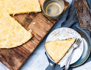 Gezonde ontbijttaart met mango