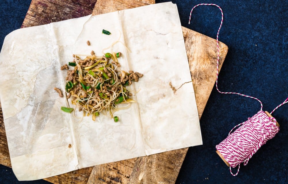 Sintloempia's met kipgehakt