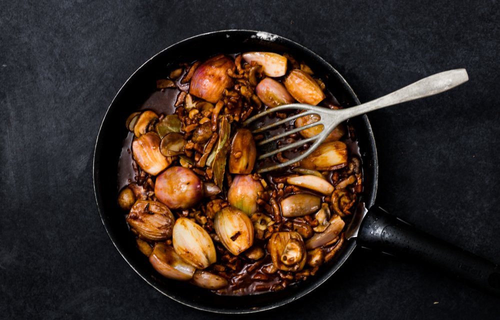 Boeuf bourguignon met aardappelpuree