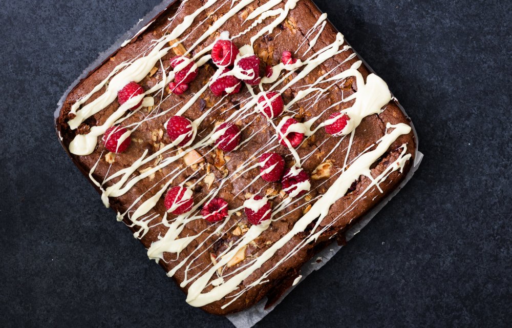 Frambozen brownie bites