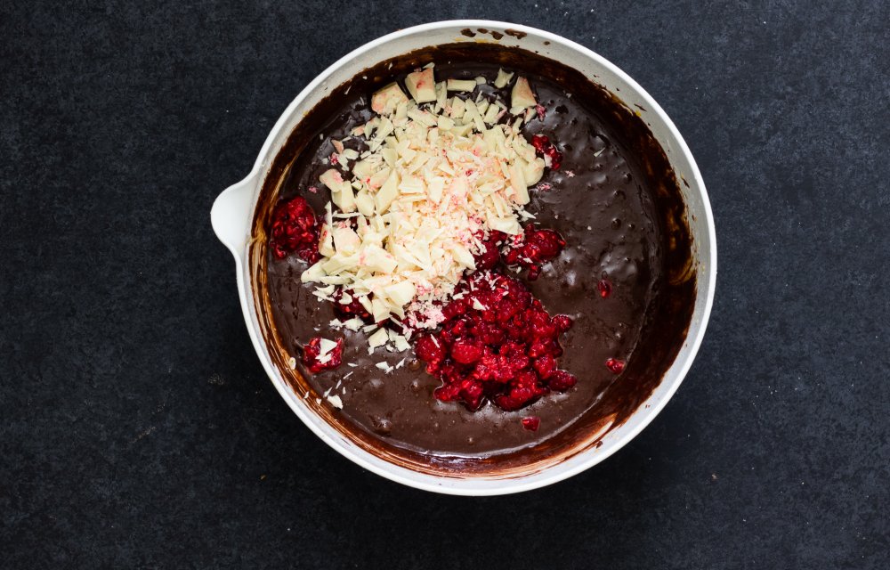 Frambozen brownie bites