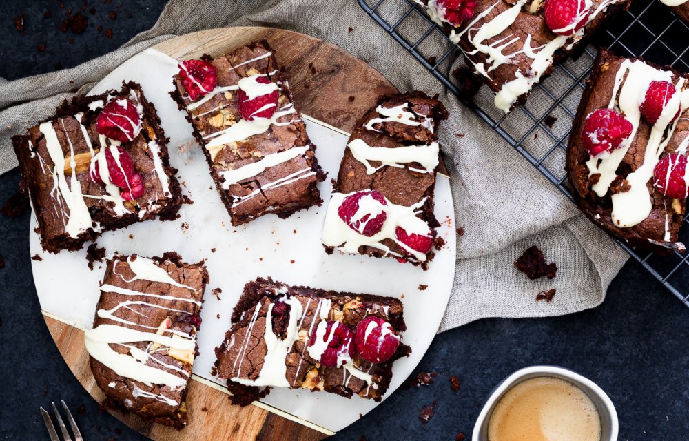 Frambozen brownie bites