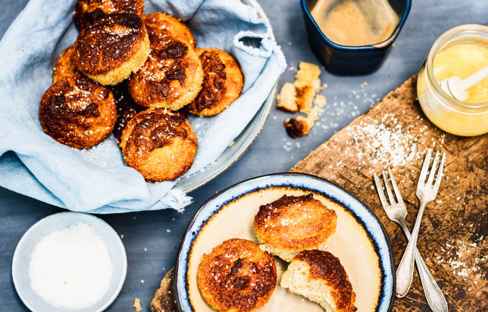 Bananenbroodmuffins met kokos