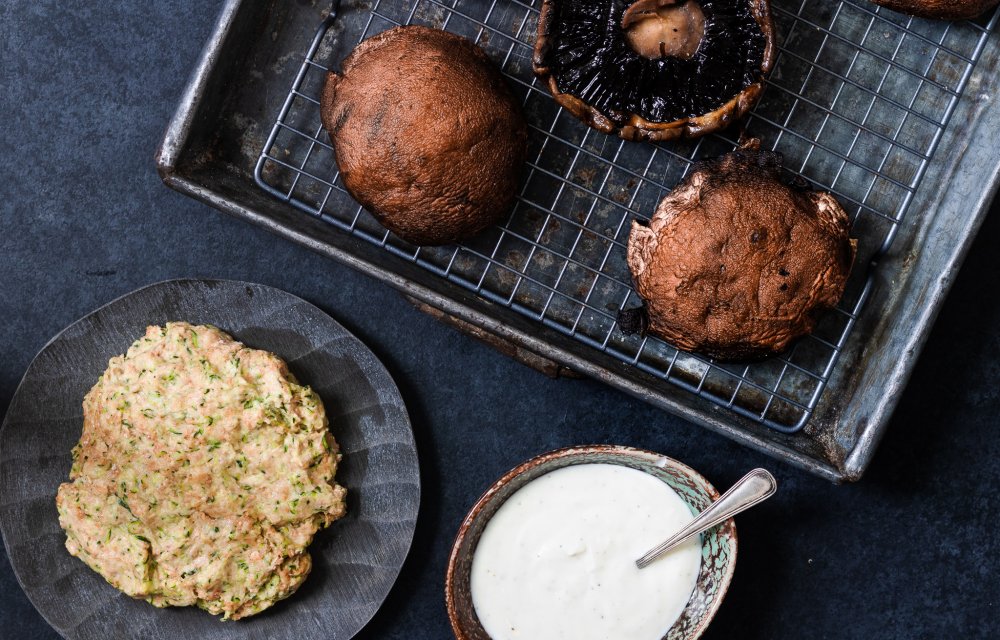 Courgetteburger op een portobellobroodje_001