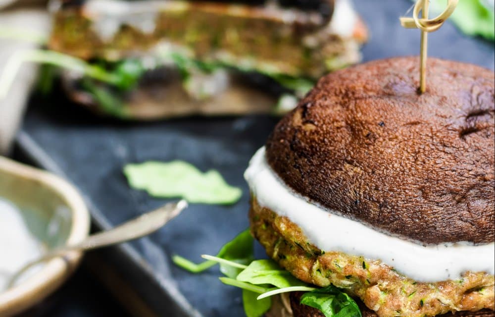 Courgetteburger op een portobellobroodje_eindfoto