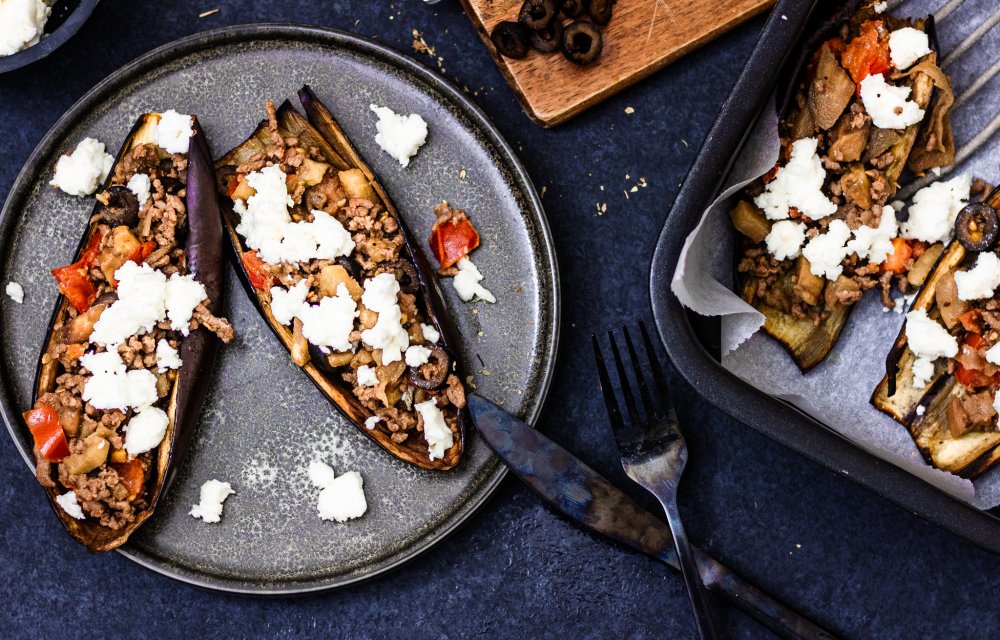 Gevulde aubergine
