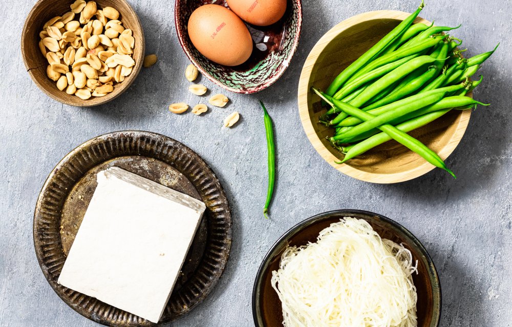 Pad thai met tofu