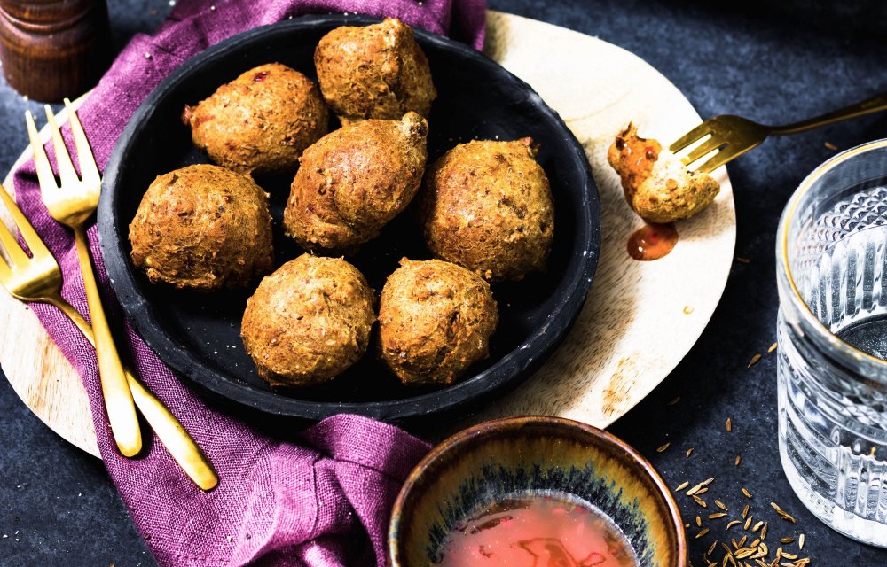 Gestoomde spicy dahl balletjes