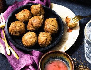 Gestoomde spicy dahl balletjes