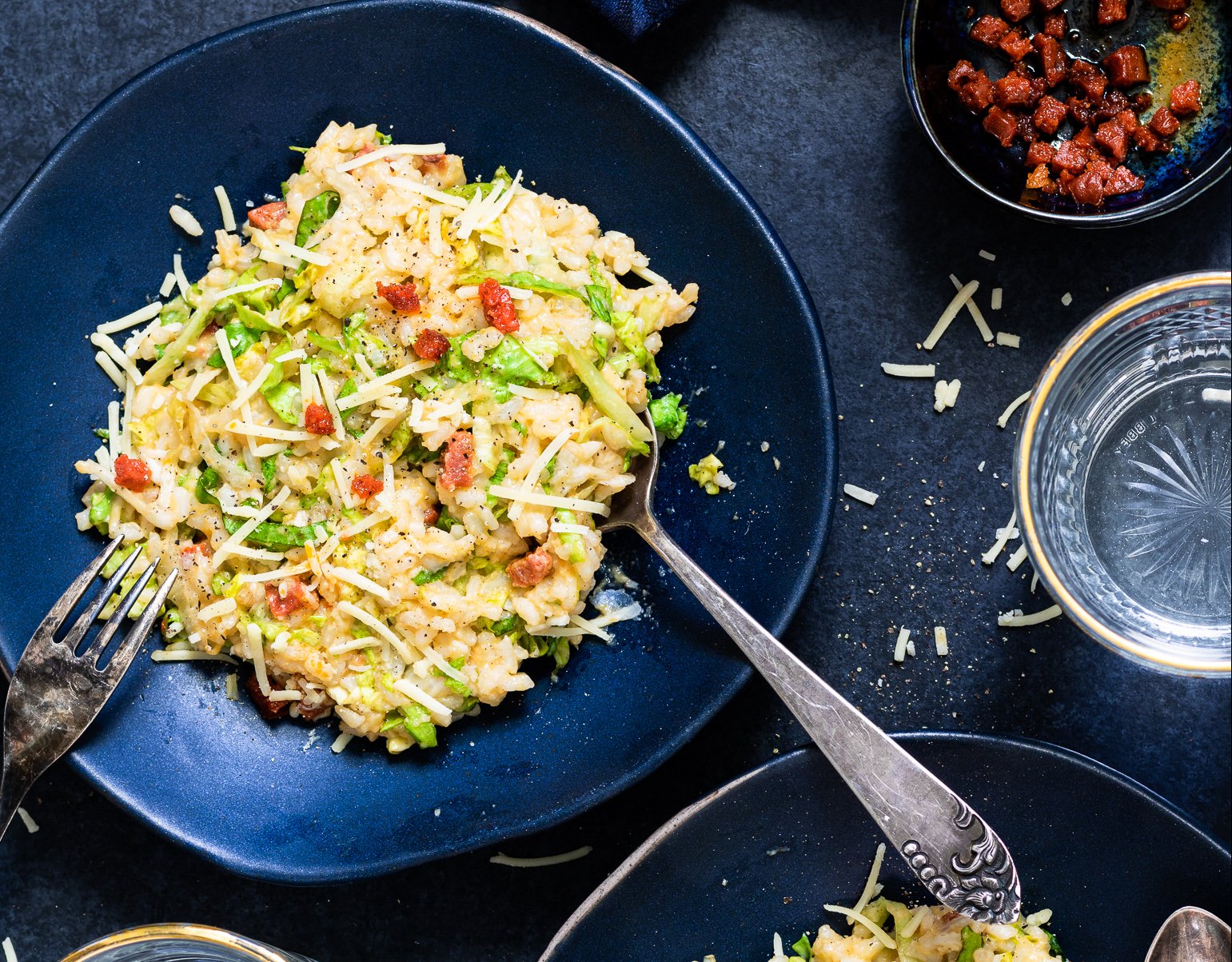 Risotto met andijvie en chorizo-eindfoto