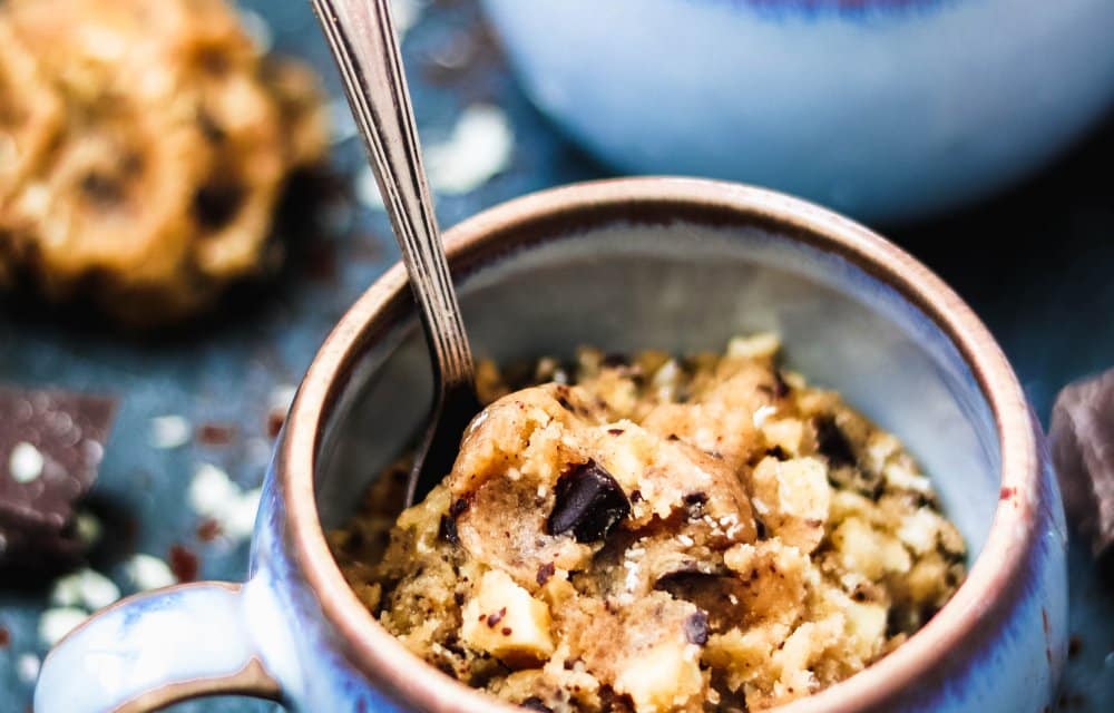 Chocolate chip cookie dough-eindfoto