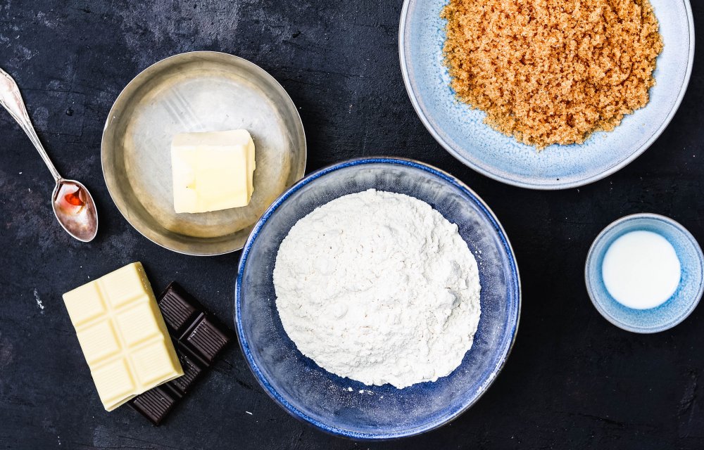 Chocolate chip cookie dough-ingredienten