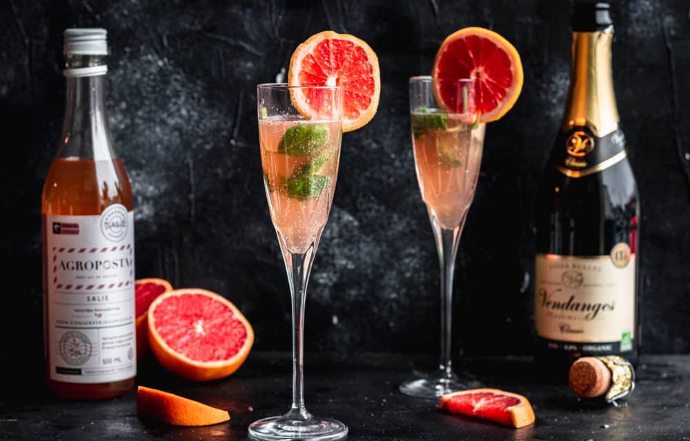 Alcoholvrije mimosa met grapefruit