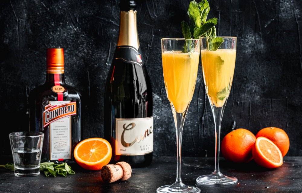 Klassieke mimosa met sinaasappel