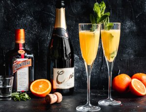 Klassieke mimosa met sinaasappel