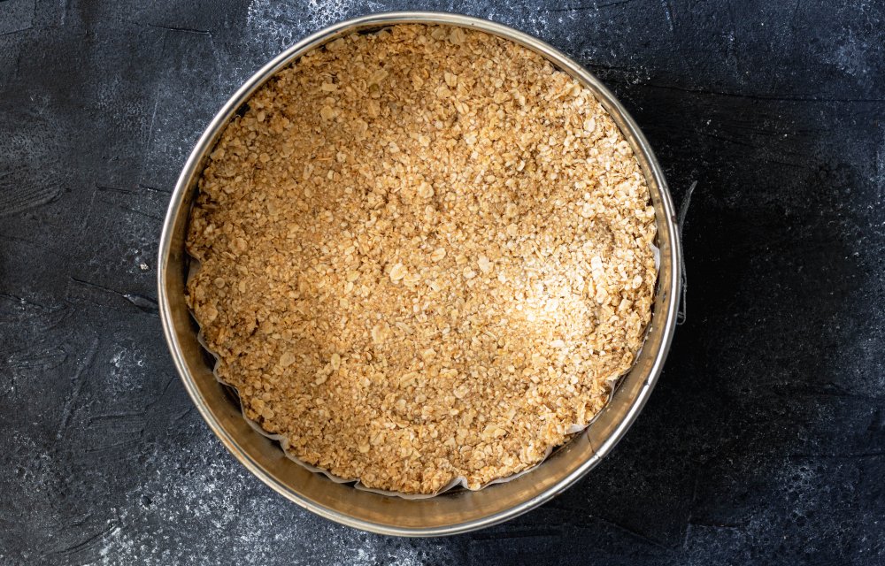 Gezondere cheesecake ontbijttaart-bodem