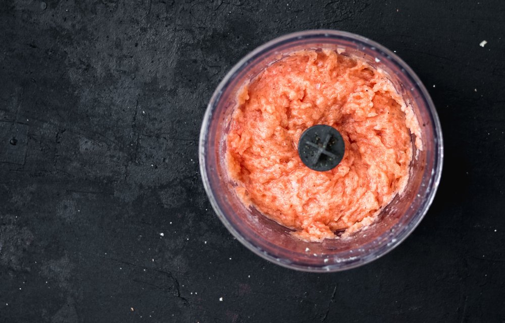 Japanse zalmballetjes met naanbrood-gehakt