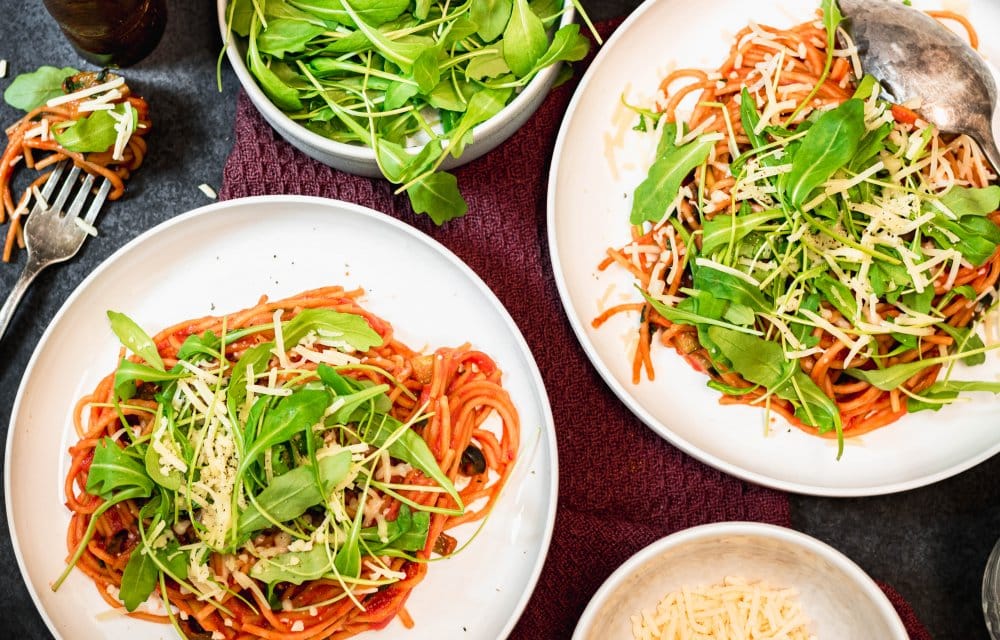 One pot spicy spaghetti