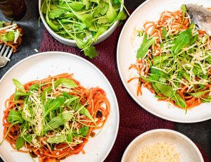 One pot spicy spaghetti