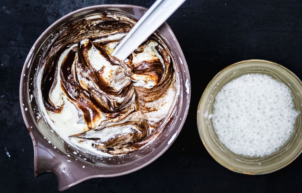 Simpele chocolademousse met M&M's