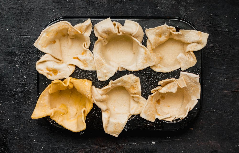 Bladerdeegtaartje met koffie-karamel en bananenroom-2