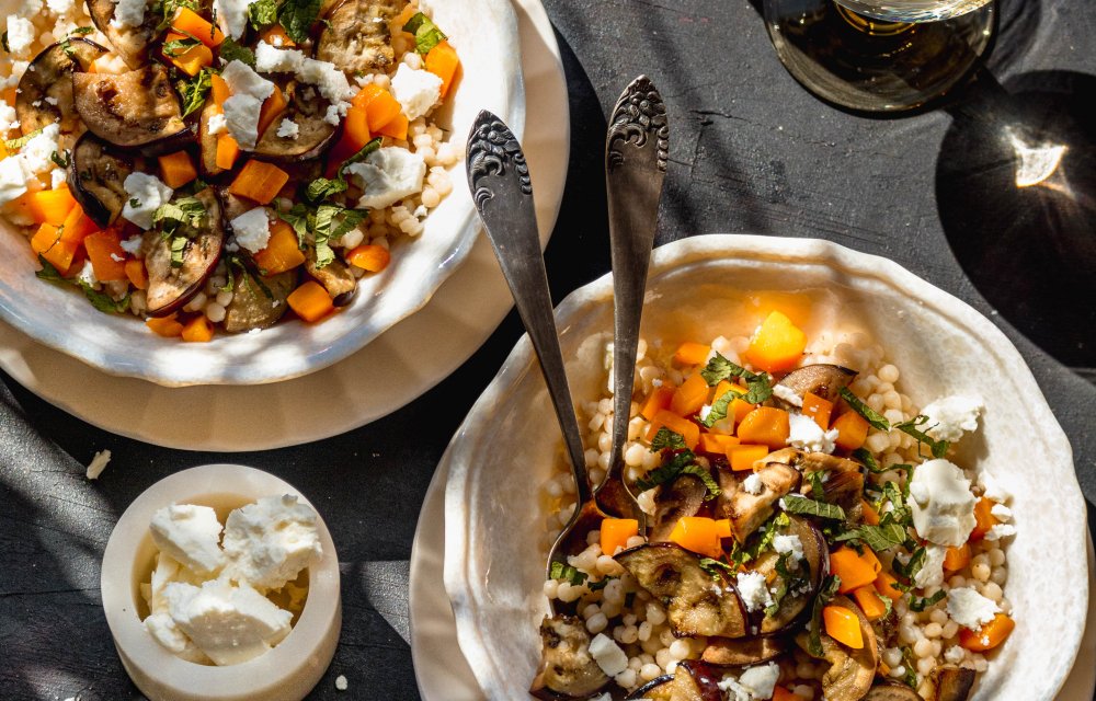 Parelcouscous salade met gegrilde groenten en feta_003