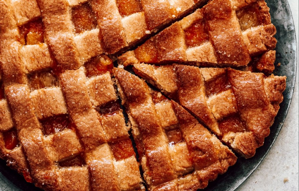 Abrikozen linzenvlaai