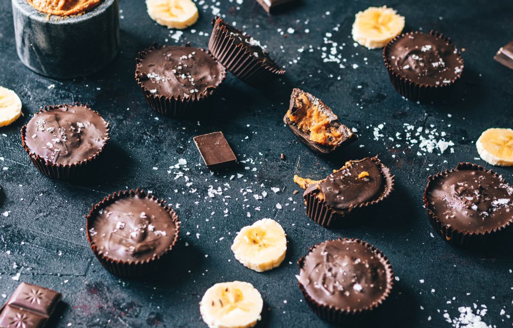 Pindakaascups met banaan