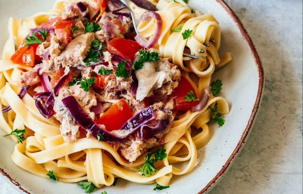 Tagliatelle met makreel