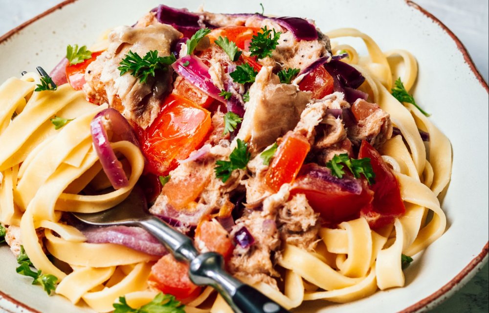 Tagliatelle met makreel