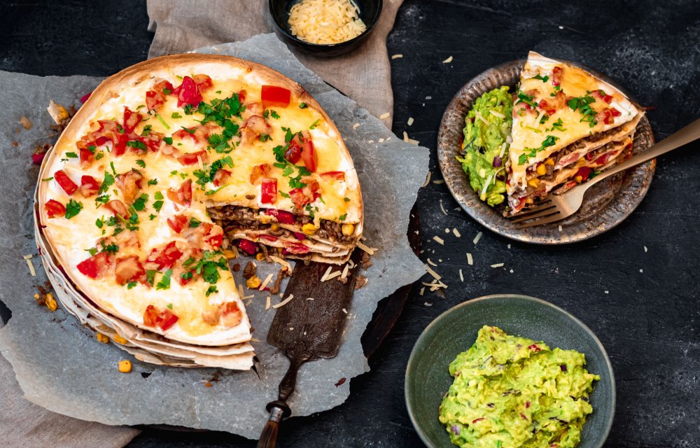 Tortillataart met guacamole