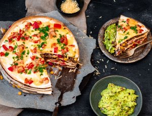 Tortillataart met guacamole