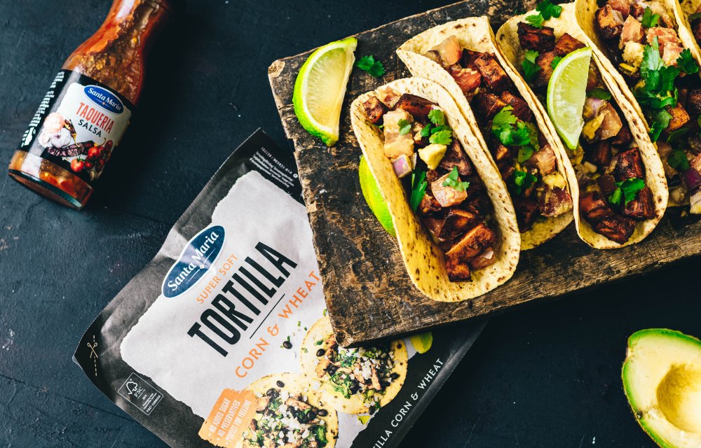 veggie taco's met pompoen