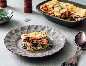 Zalmlasagne