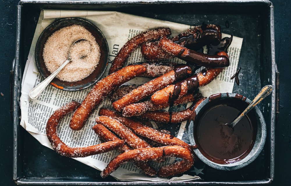 Churros met chocoladesaus