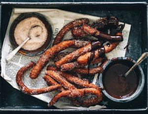 Churros met chocoladesaus