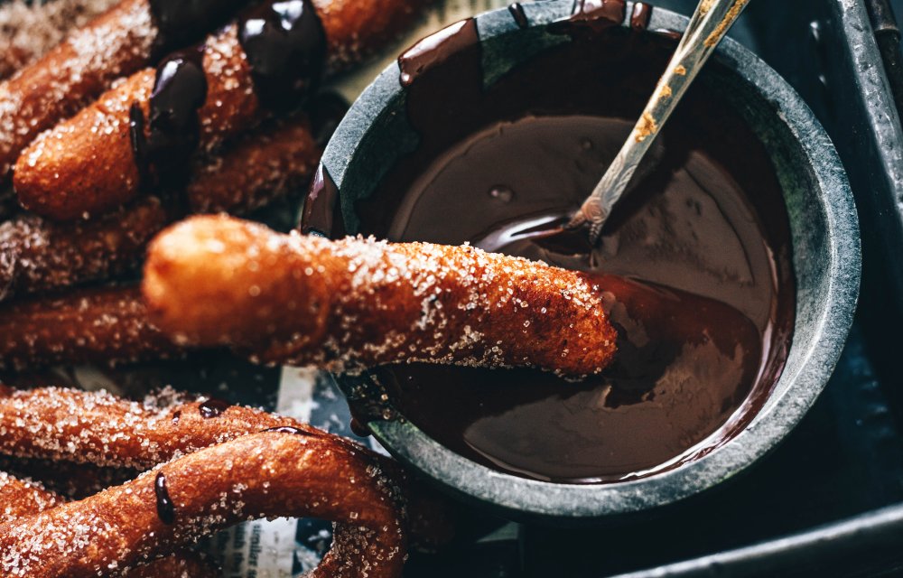 Churros met chocoladesaus