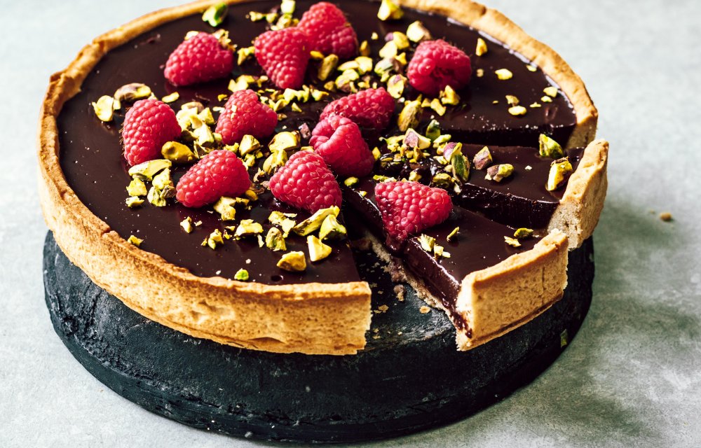 Chocolade ganachetaart met salted caramel