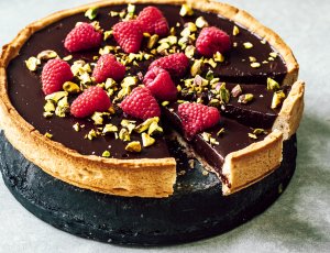 Chocolade ganachetaart met salted caramel