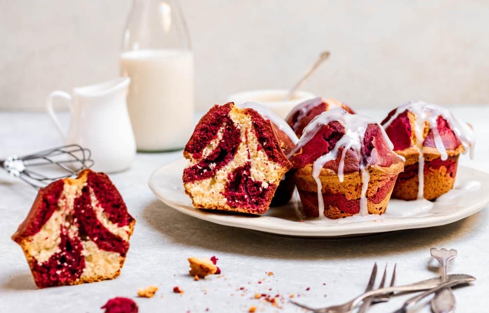 Red velvet marmermuffins