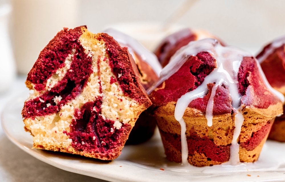 Red velvet marmermuffins