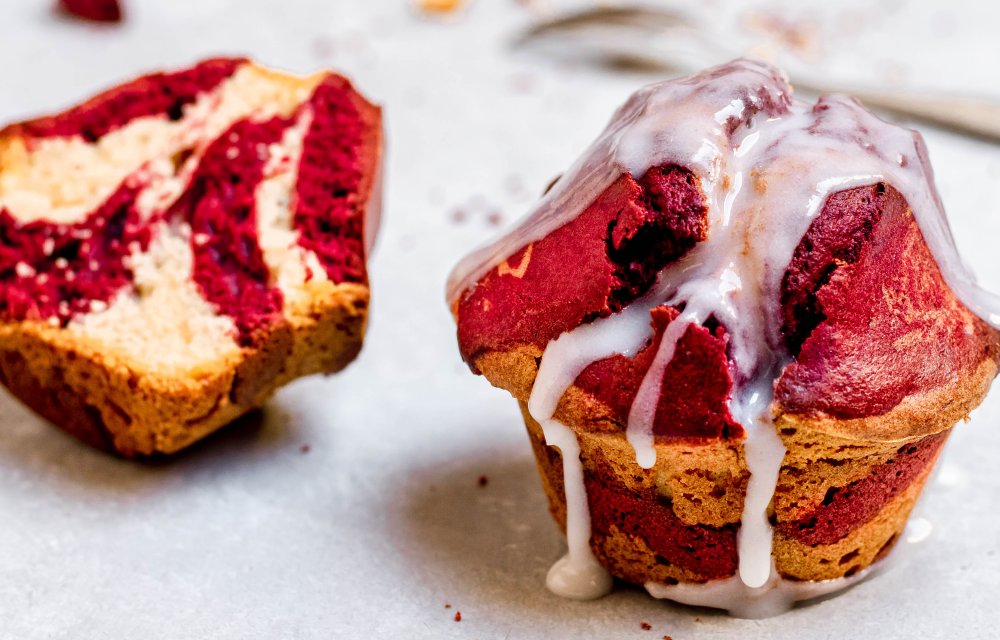 Red velvet marmermuffins