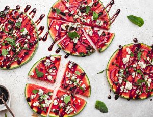 Watermeloen pizza