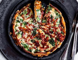 Zoete aardappelquiche